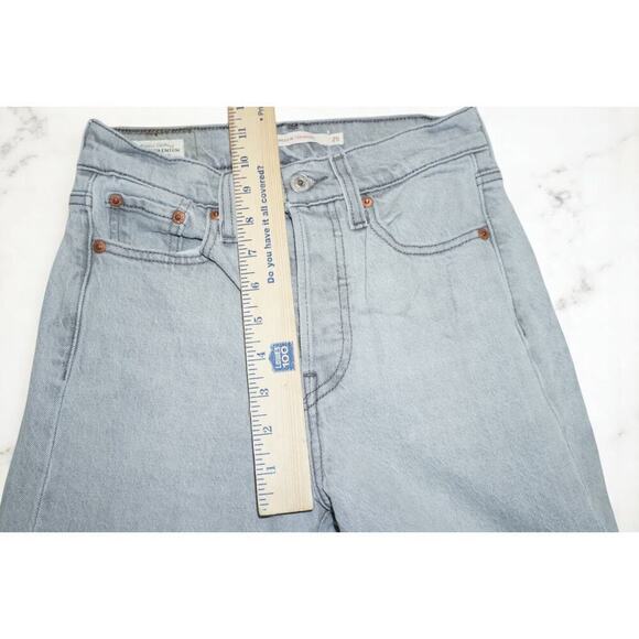 Levi's Premium Wedgie Straight Jeans – Size 25 – Gray Wash Button Fly Denim - Picture 10 of 16